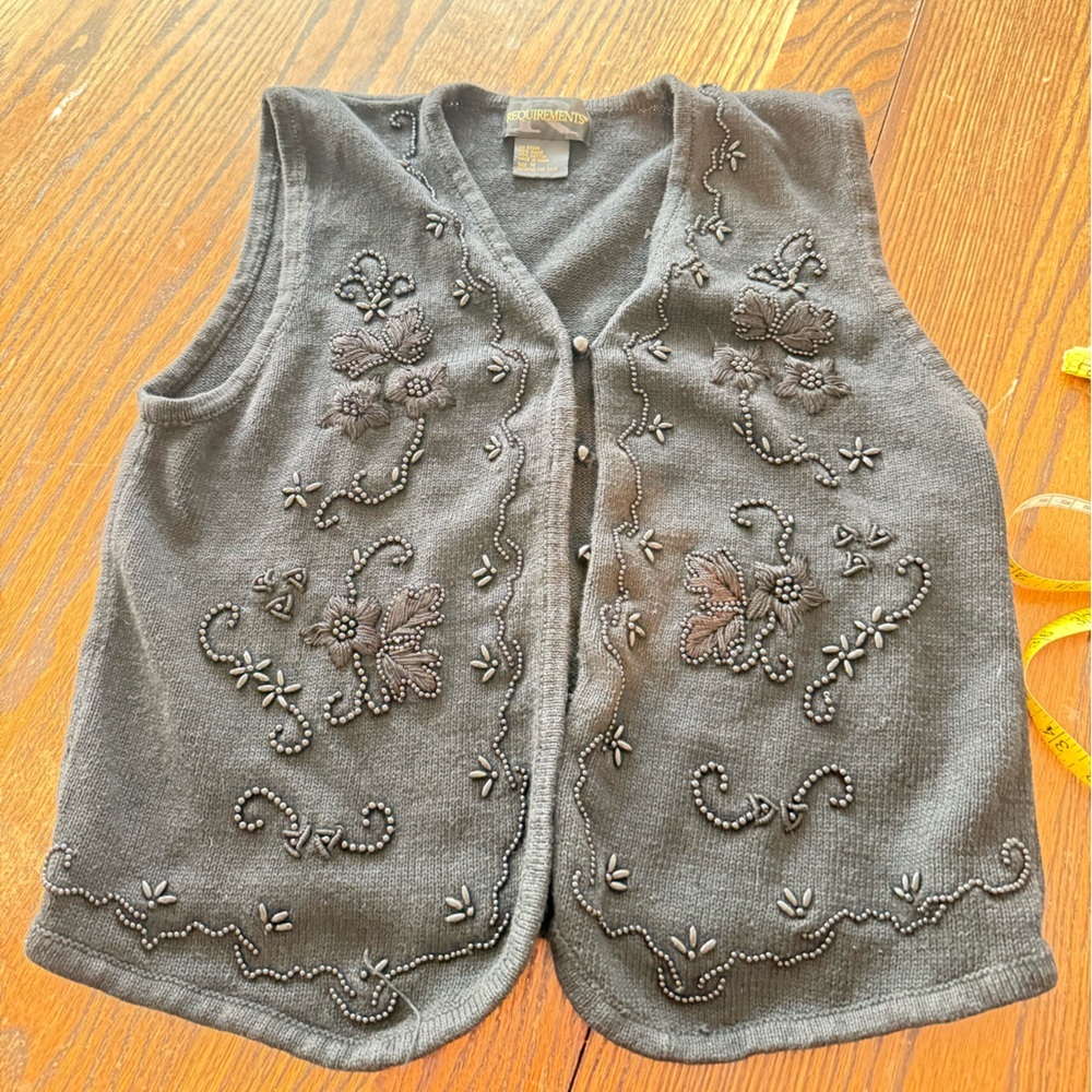 Requirements Beaded Knit Vest